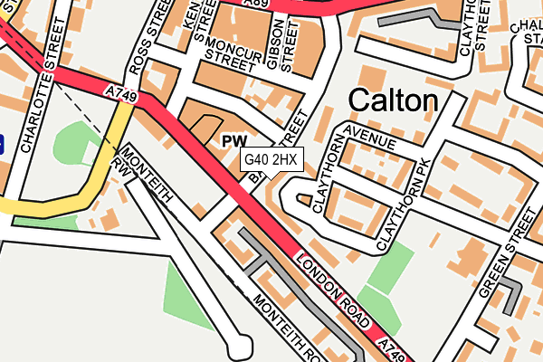 G40 2HX map - OS OpenMap – Local (Ordnance Survey)