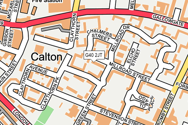 G40 2JT map - OS OpenMap – Local (Ordnance Survey)