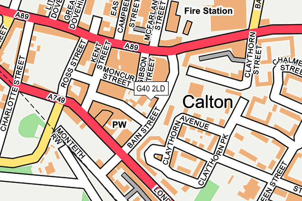 G40 2LD map - OS OpenMap – Local (Ordnance Survey)
