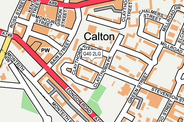 G40 2LG map - OS OpenMap – Local (Ordnance Survey)