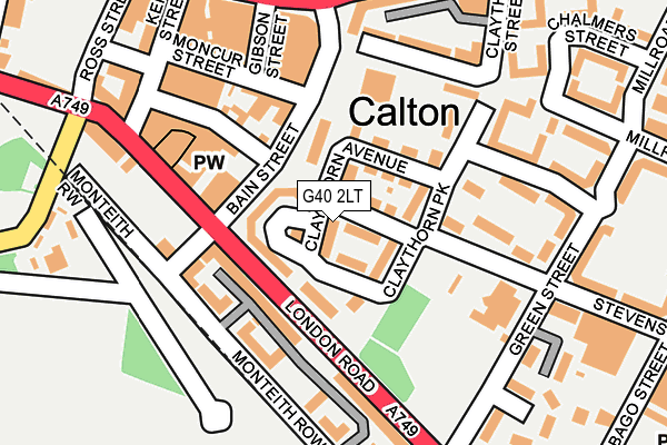 G40 2LT map - OS OpenMap – Local (Ordnance Survey)