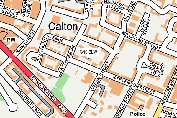 G40 2LW map - OS OpenMap – Local (Ordnance Survey) G40 2LW map - OS OpenMap – Local (Ordnance Survey)