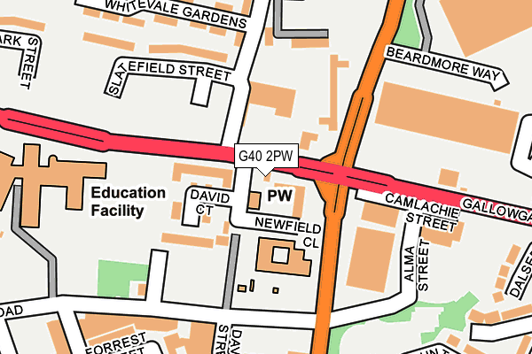 G40 2PW map - OS OpenMap – Local (Ordnance Survey) G40 2PW map - OS OpenMap – Local (Ordnance Survey)