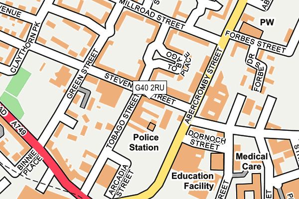 G40 2RU map - OS OpenMap – Local (Ordnance Survey) G40 2RU map - OS OpenMap – Local (Ordnance Survey)