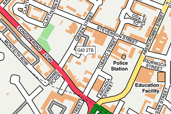 G40 2TB map - OS OpenMap – Local (Ordnance Survey)