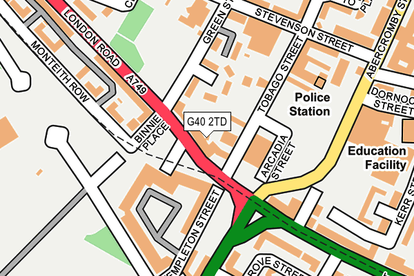 G40 2TD map - OS OpenMap – Local (Ordnance Survey) G40 2TD map - OS OpenMap – Local (Ordnance Survey)