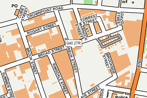 G40 2TR map - OS OpenMap – Local (Ordnance Survey) G40 2TR map - OS OpenMap – Local (Ordnance Survey)