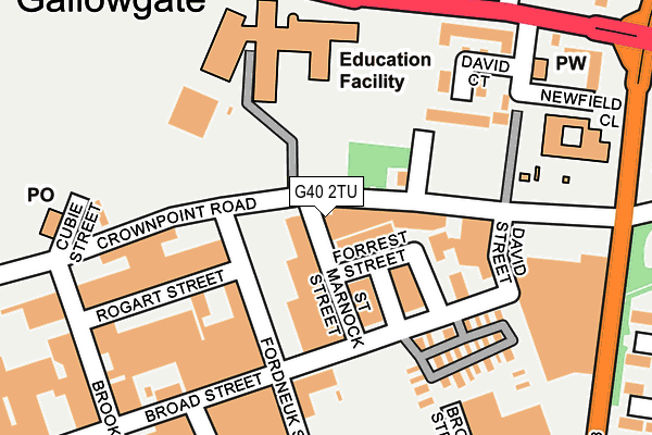 G40 2TU map - OS OpenMap – Local (Ordnance Survey) G40 2TU map - OS OpenMap – Local (Ordnance Survey)