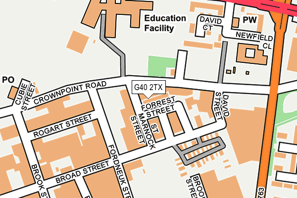 G40 2TX map - OS OpenMap – Local (Ordnance Survey) G40 2TX map - OS OpenMap – Local (Ordnance Survey)