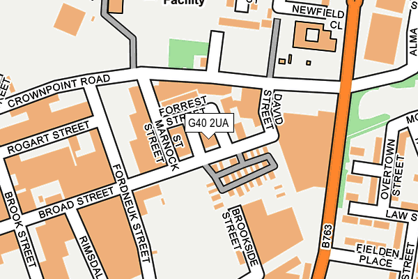 G40 2UA map - OS OpenMap – Local (Ordnance Survey) G40 2UA map - OS OpenMap – Local (Ordnance Survey)