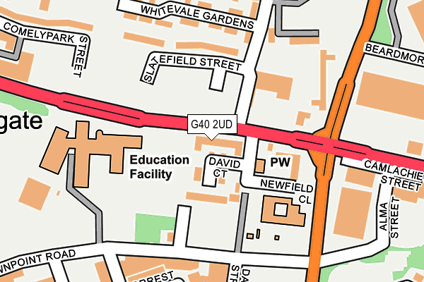 G40 2UD map - OS OpenMap – Local (Ordnance Survey)