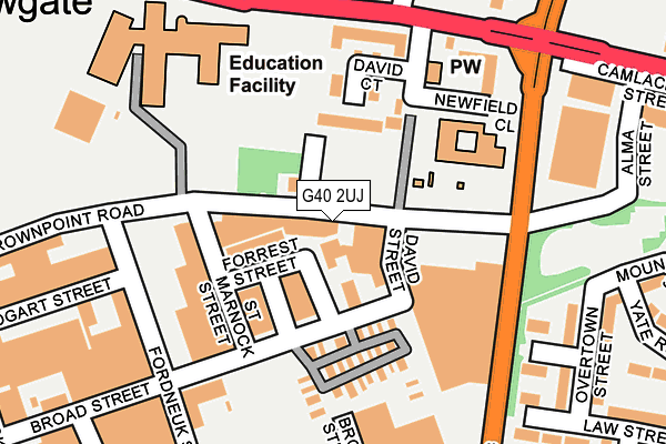 G40 2UJ map - OS OpenMap – Local (Ordnance Survey) G40 2UJ map - OS OpenMap – Local (Ordnance Survey)