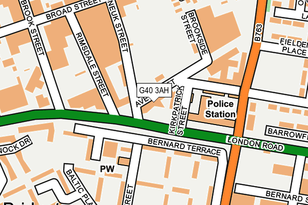 G40 3AH map - OS OpenMap – Local (Ordnance Survey) G40 3AH map - OS OpenMap – Local (Ordnance Survey)