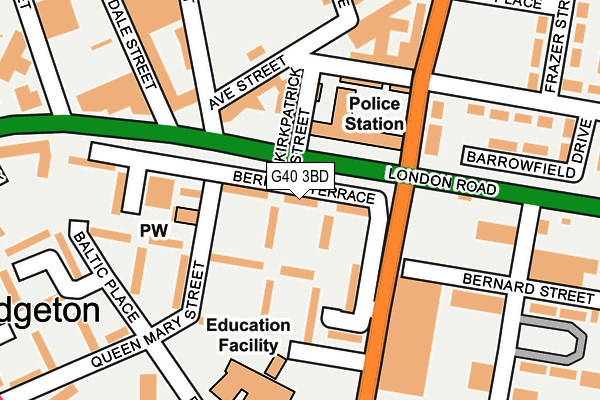 G40 3BD map - OS OpenMap – Local (Ordnance Survey) G40 3BD map - OS OpenMap – Local (Ordnance Survey)