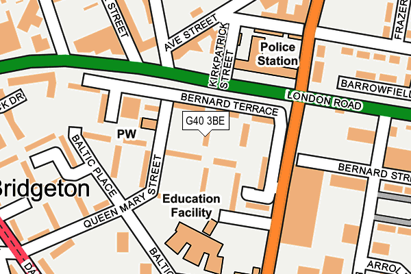 G40 3BE map - OS OpenMap – Local (Ordnance Survey) G40 3BE map - OS OpenMap – Local (Ordnance Survey)