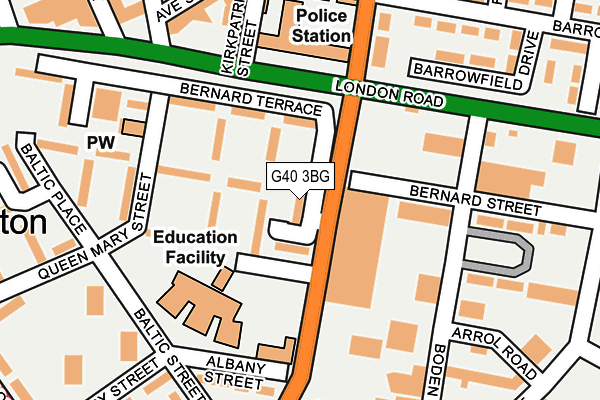 G40 3BG map - OS OpenMap – Local (Ordnance Survey) G40 3BG map - OS OpenMap – Local (Ordnance Survey)