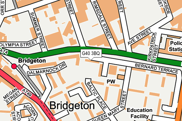 G40 3BQ map - OS OpenMap – Local (Ordnance Survey) G40 3BQ map - OS OpenMap – Local (Ordnance Survey)