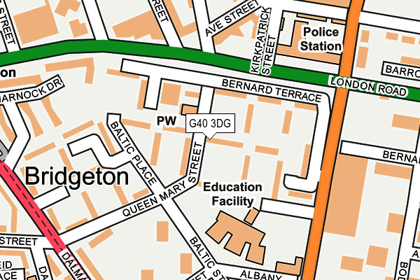 G40 3DG map - OS OpenMap – Local (Ordnance Survey) G40 3DG map - OS OpenMap – Local (Ordnance Survey)