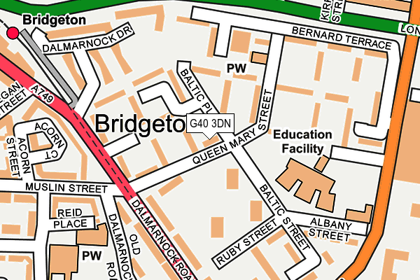 G40 3DN map - OS OpenMap – Local (Ordnance Survey) G40 3DN map - OS OpenMap – Local (Ordnance Survey)