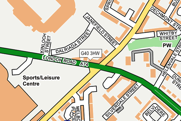 G40 3HW map - OS OpenMap – Local (Ordnance Survey) G40 3HW map - OS OpenMap – Local (Ordnance Survey)