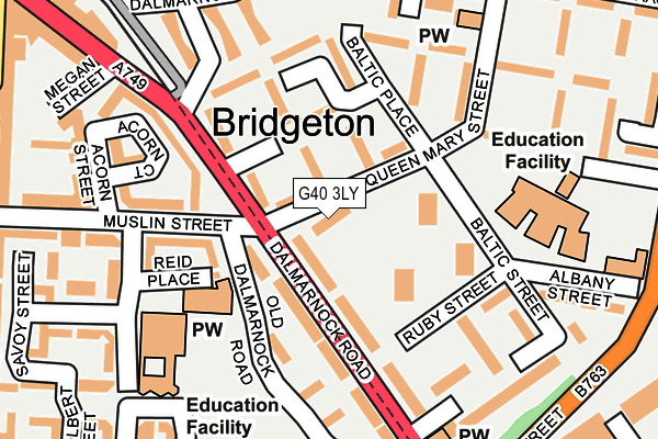 G40 3LY map - OS OpenMap – Local (Ordnance Survey) G40 3LY map - OS OpenMap – Local (Ordnance Survey)