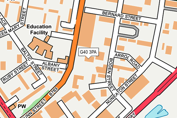 G40 3PA map - OS OpenMap – Local (Ordnance Survey) G40 3PA map - OS OpenMap – Local (Ordnance Survey)
