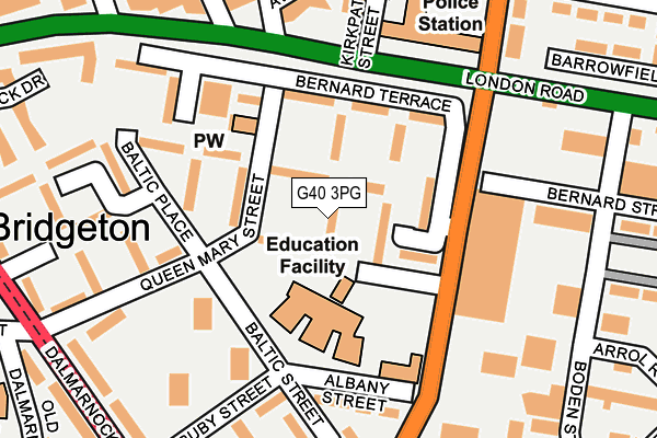 G40 3PG map - OS OpenMap – Local (Ordnance Survey) G40 3PG map - OS OpenMap – Local (Ordnance Survey)