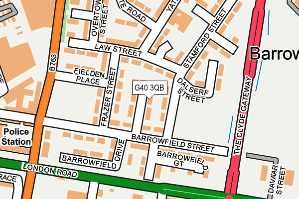 G40 3QB map - OS OpenMap – Local (Ordnance Survey) G40 3QB map - OS OpenMap – Local (Ordnance Survey)
