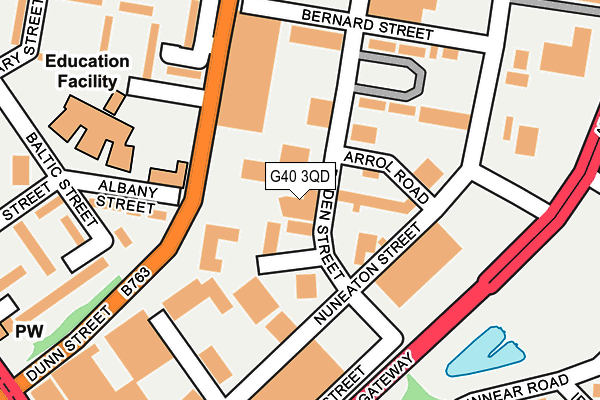 G40 3QD map - OS OpenMap – Local (Ordnance Survey) G40 3QD map - OS OpenMap – Local (Ordnance Survey)
