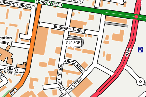 G40 3QF map - OS OpenMap – Local (Ordnance Survey) G40 3QF map - OS OpenMap – Local (Ordnance Survey)