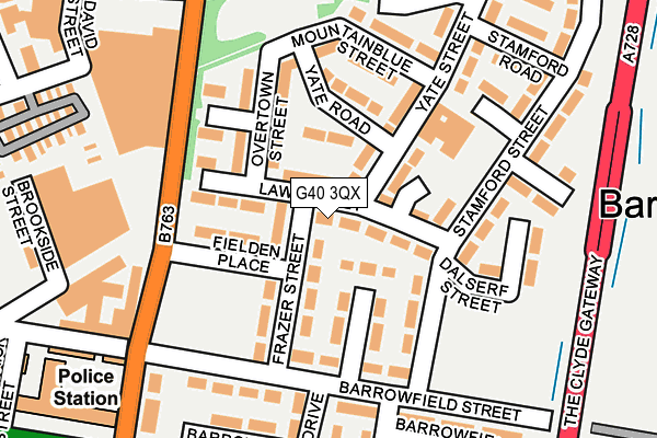 G40 3QX map - OS OpenMap – Local (Ordnance Survey) G40 3QX map - OS OpenMap – Local (Ordnance Survey)