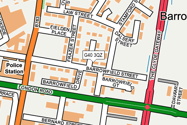 G40 3QZ map - OS OpenMap – Local (Ordnance Survey) G40 3QZ map - OS OpenMap – Local (Ordnance Survey)