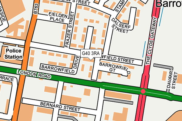 G40 3RA map - OS OpenMap – Local (Ordnance Survey) G40 3RA map - OS OpenMap – Local (Ordnance Survey)