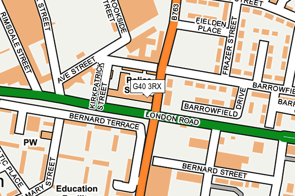 G40 3RX map - OS OpenMap – Local (Ordnance Survey) G40 3RX map - OS OpenMap – Local (Ordnance Survey)