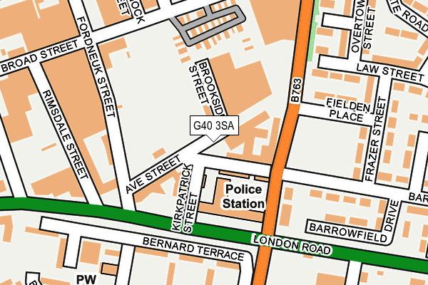 G40 3SA map - OS OpenMap – Local (Ordnance Survey) G40 3SA map - OS OpenMap – Local (Ordnance Survey)
