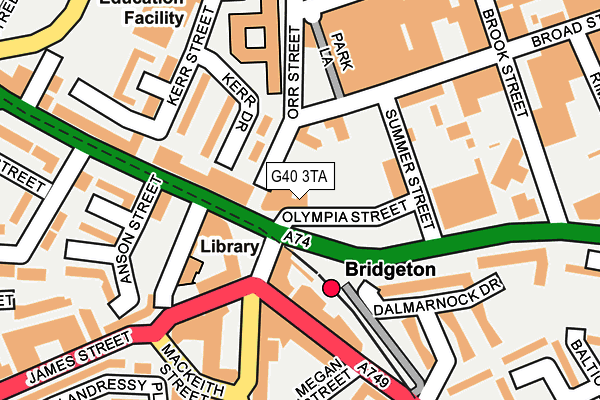 G40 3TA map - OS OpenMap – Local (Ordnance Survey) G40 3TA map - OS OpenMap – Local (Ordnance Survey)