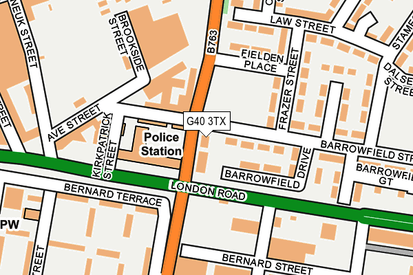 G40 3TX map - OS OpenMap – Local (Ordnance Survey) G40 3TX map - OS OpenMap – Local (Ordnance Survey)