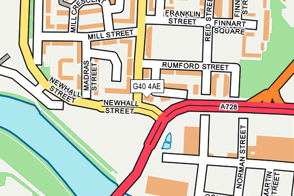 G40 4AE map - OS OpenMap – Local (Ordnance Survey) G40 4AE map - OS OpenMap – Local (Ordnance Survey)