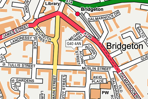 G40 4AN map - OS OpenMap – Local (Ordnance Survey)