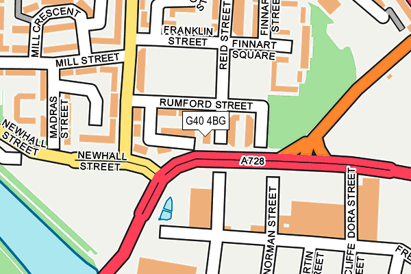 G40 4BG map - OS OpenMap – Local (Ordnance Survey) G40 4BG map - OS OpenMap – Local (Ordnance Survey)