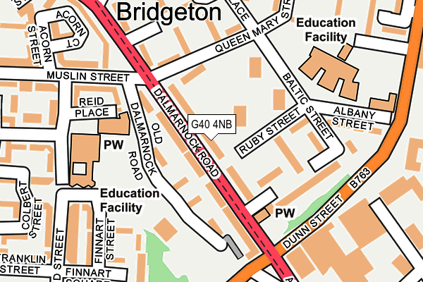 G40 4NB map - OS OpenMap – Local (Ordnance Survey) G40 4NB map - OS OpenMap – Local (Ordnance Survey)