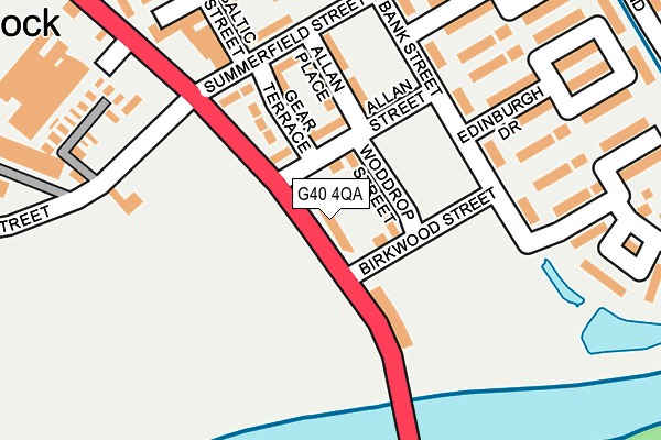 G40 4QA map - OS OpenMap – Local (Ordnance Survey) G40 4QA map - OS OpenMap – Local (Ordnance Survey)