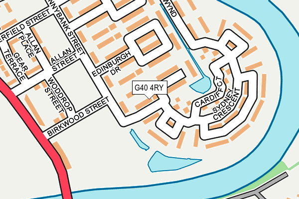 G40 4RY map - OS OpenMap – Local (Ordnance Survey) G40 4RY map - OS OpenMap – Local (Ordnance Survey)