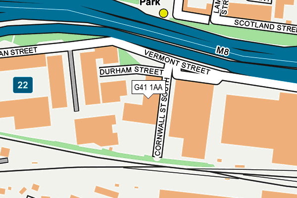 G41 1AA map - OS OpenMap – Local (Ordnance Survey) G41 1AA map - OS OpenMap – Local (Ordnance Survey)