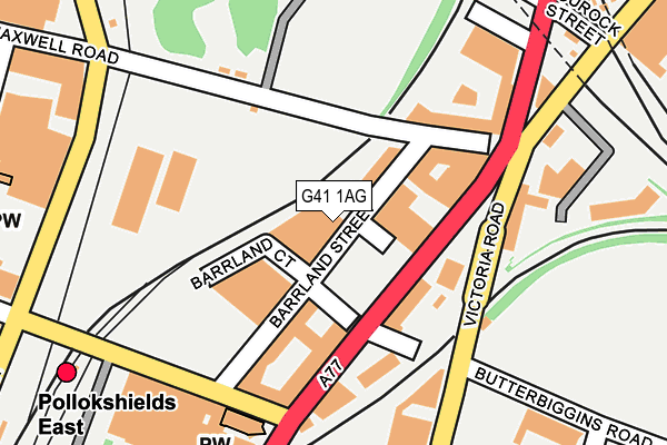 G41 1AG map - OS OpenMap – Local (Ordnance Survey) G41 1AG map - OS OpenMap – Local (Ordnance Survey)