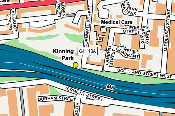 G41 1BA map - OS OpenMap – Local (Ordnance Survey) G41 1BA map - OS OpenMap – Local (Ordnance Survey)