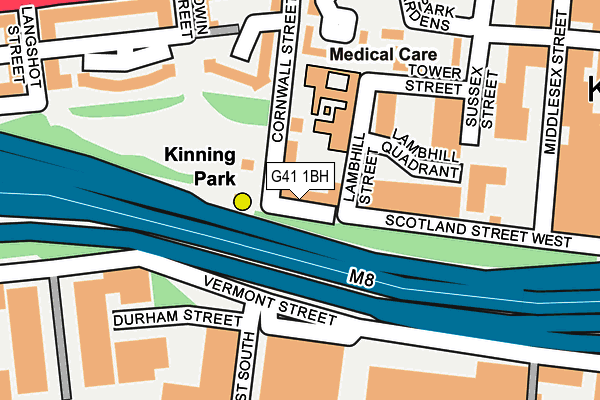 G41 1BH map - OS OpenMap – Local (Ordnance Survey) G41 1BH map - OS OpenMap – Local (Ordnance Survey)