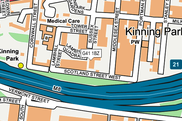 G41 1BZ map - OS OpenMap – Local (Ordnance Survey) G41 1BZ map - OS OpenMap – Local (Ordnance Survey)
