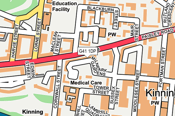G41 1DP map - OS OpenMap – Local (Ordnance Survey) G41 1DP map - OS OpenMap – Local (Ordnance Survey)