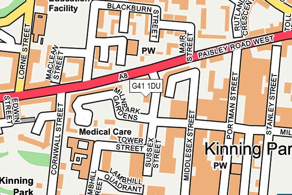 G41 1DU map - OS OpenMap – Local (Ordnance Survey) G41 1DU map - OS OpenMap – Local (Ordnance Survey)